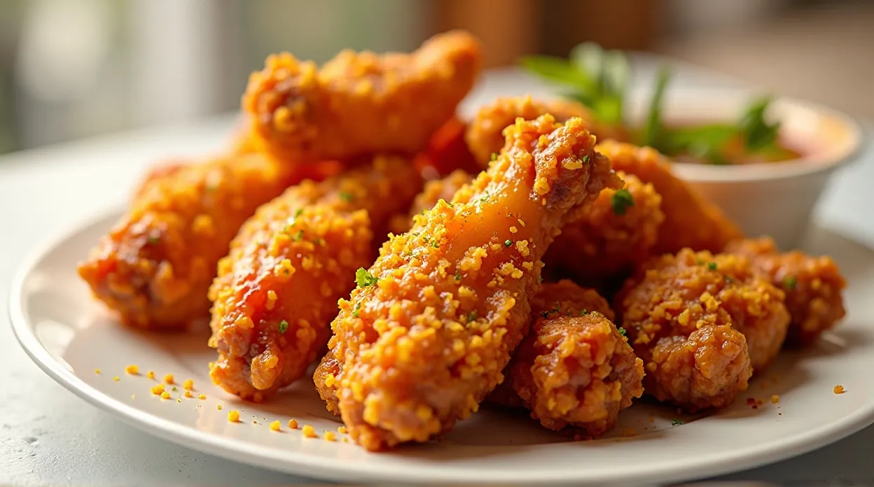 Crispy chicken wings