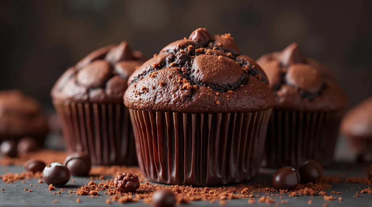 Decadent Double Chocolate Muffins