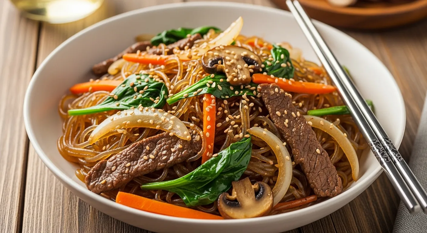 Easy Japchae Recipe with Perfectly Chewy Noodles
