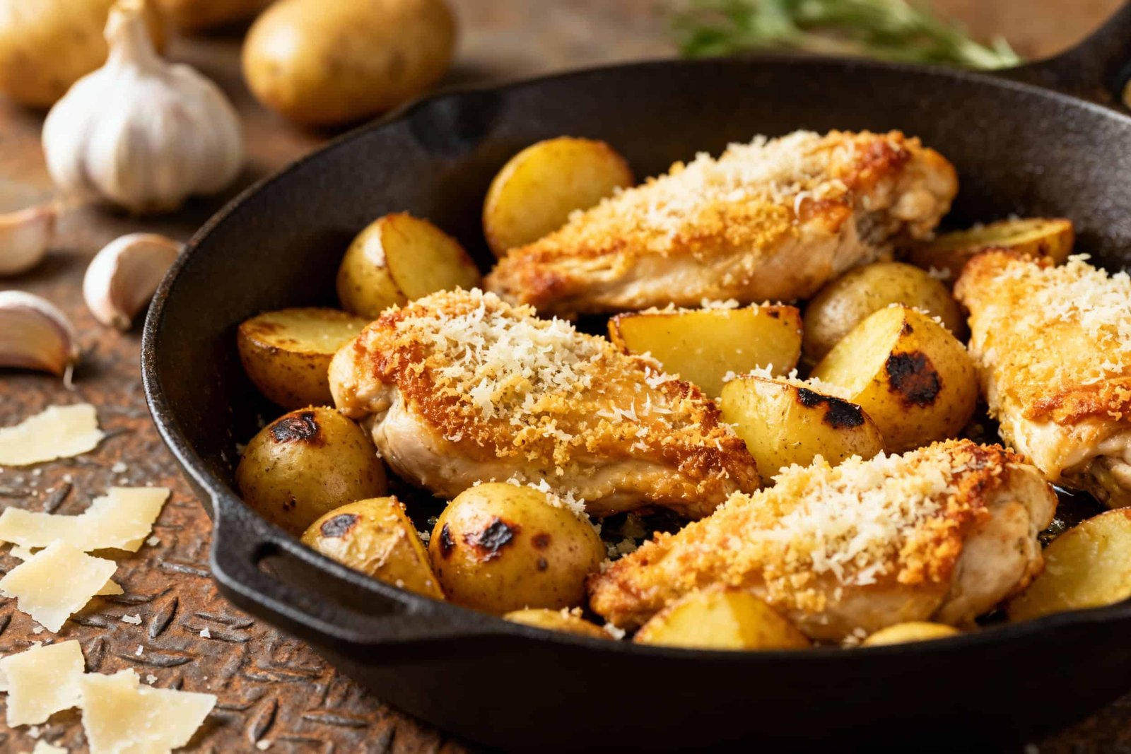 Garlic Parmesan Chicken and Potatoes