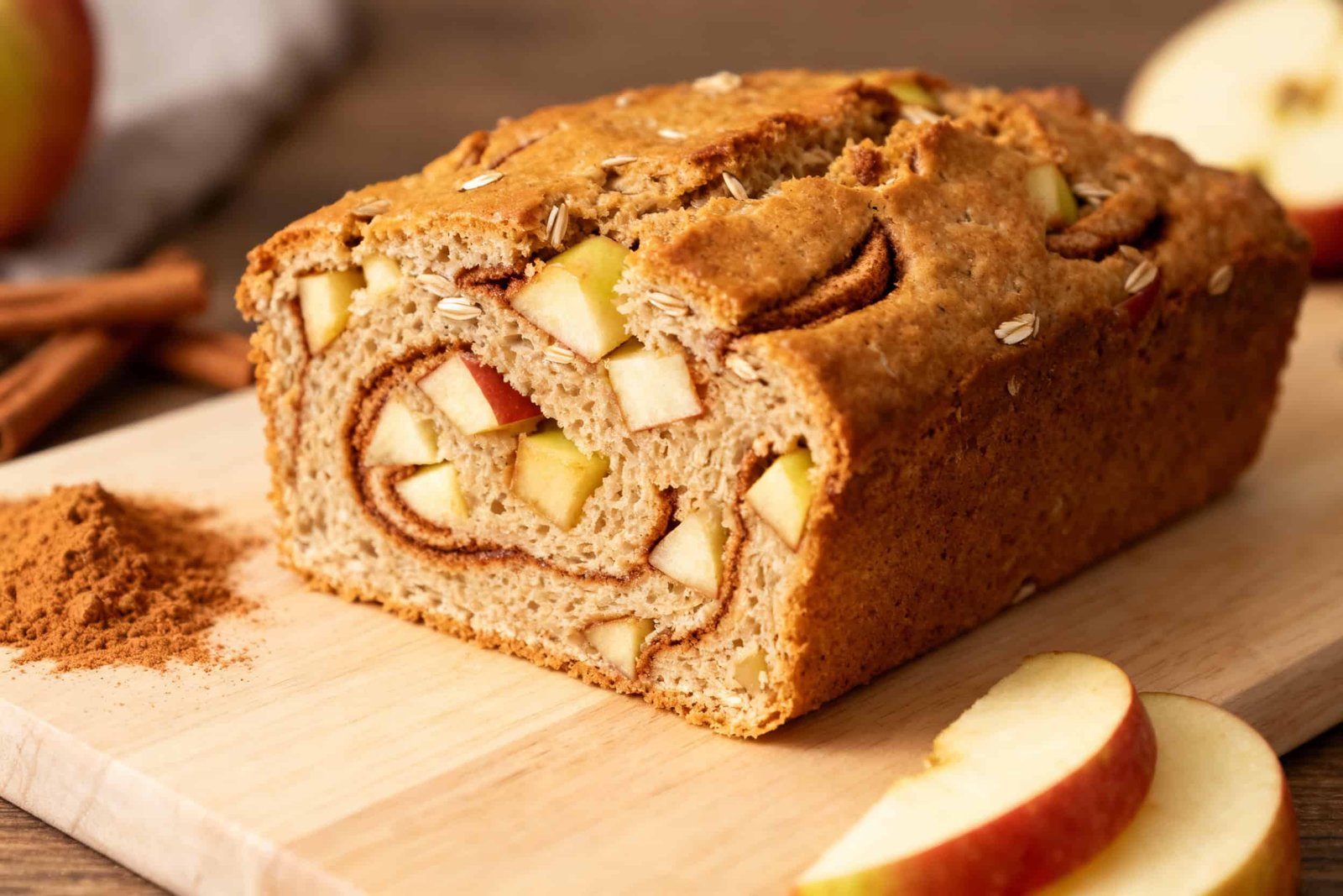 Oat Flour Apple Cinnamon Bread Recipe