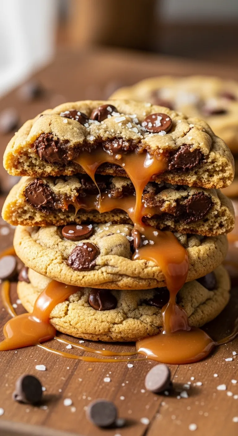 Salted Caramel Chocolate Chip Cookies