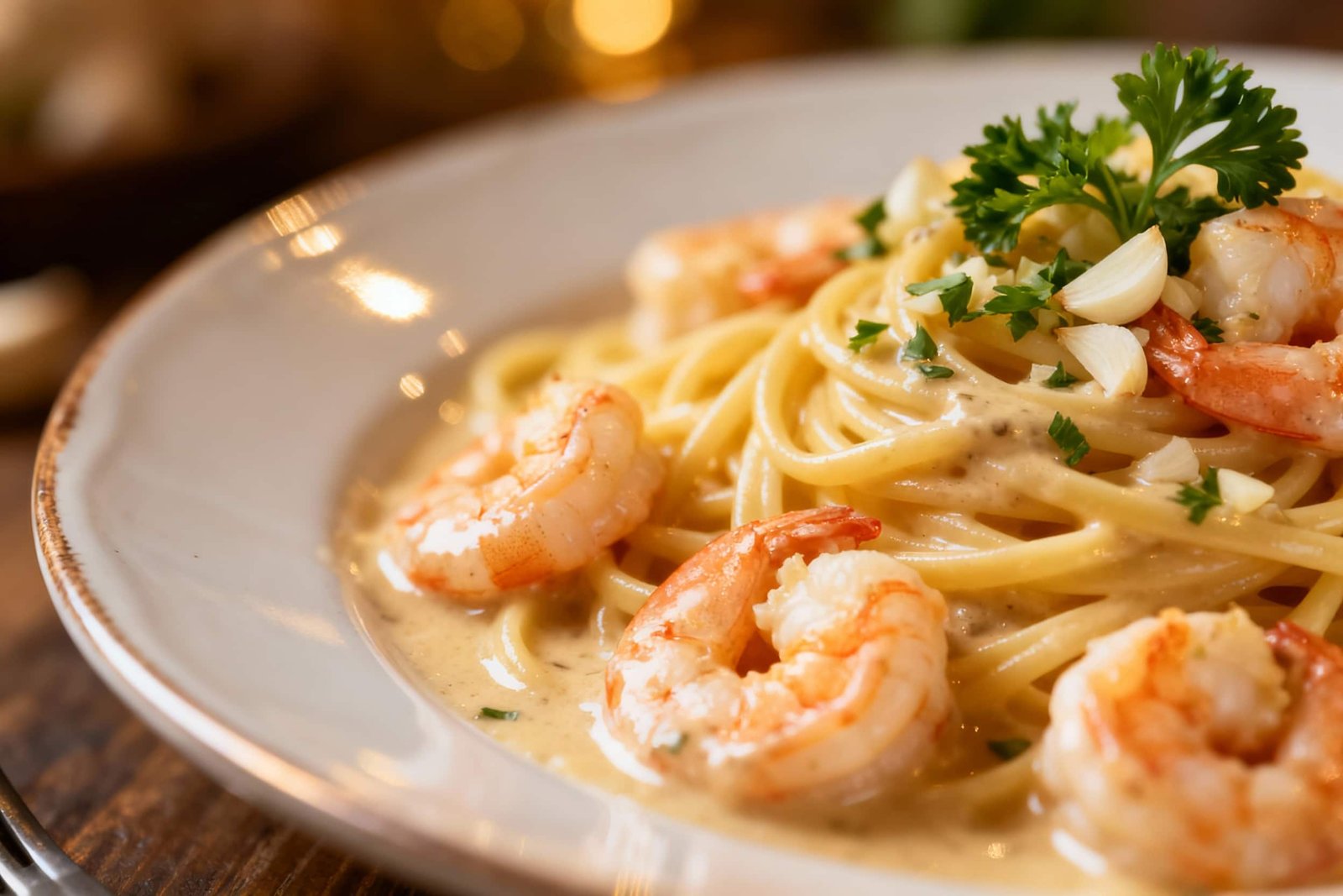 Creamy Garlic Shrimp Pasta – Beth's Quick Bites