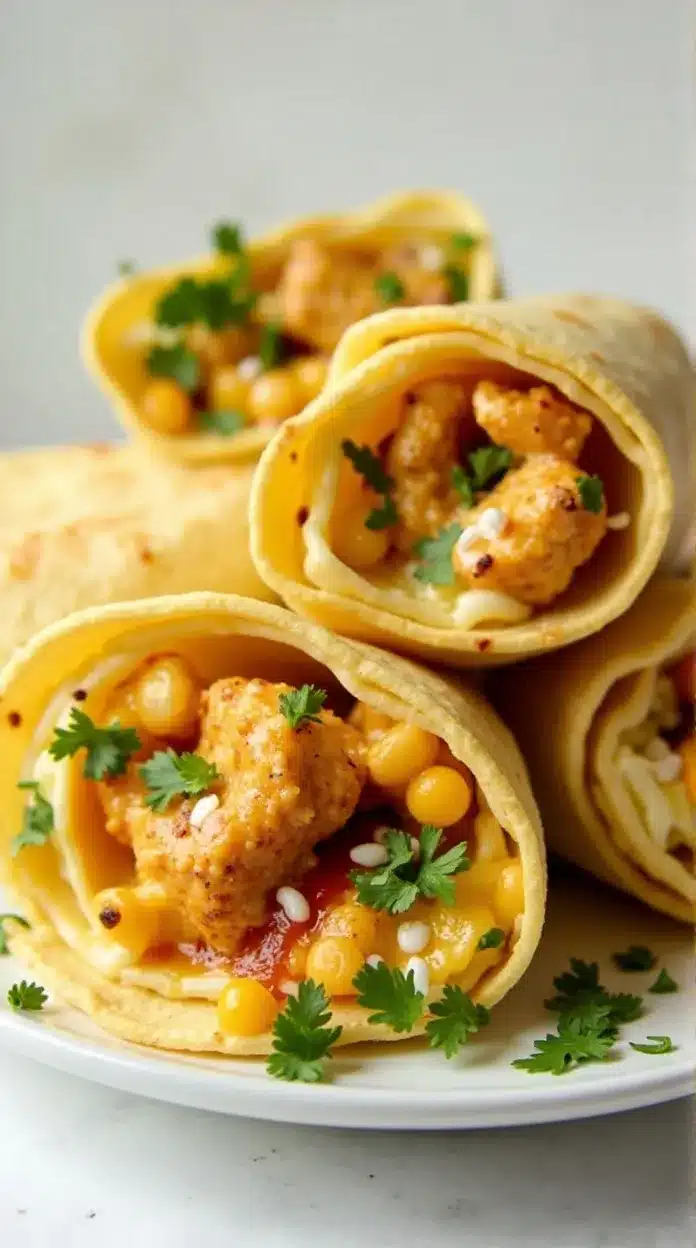 Cheesy Garlic Chicken Wraps Weeknight Dinner