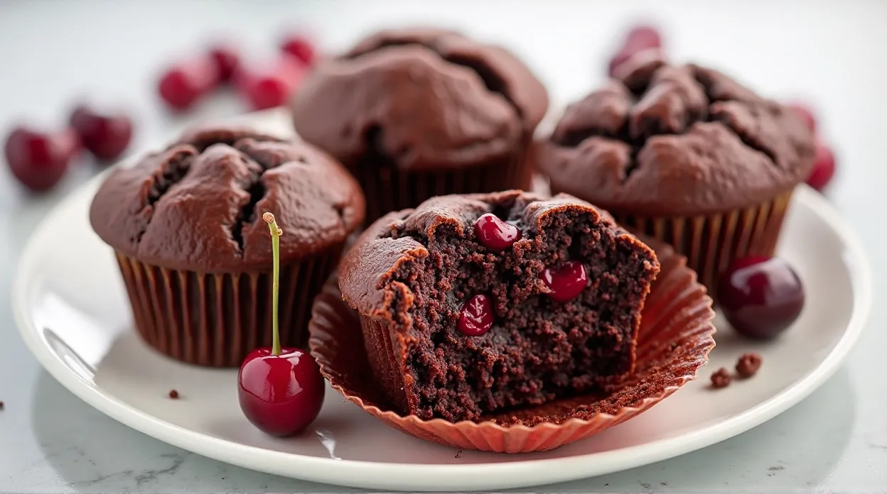 Chocolate Cherry Muffins