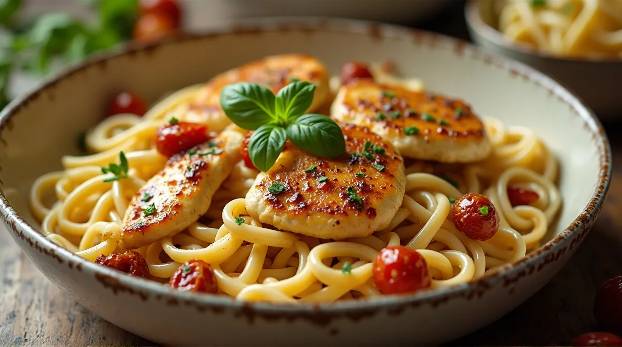 Creamy marry me chicken pasta