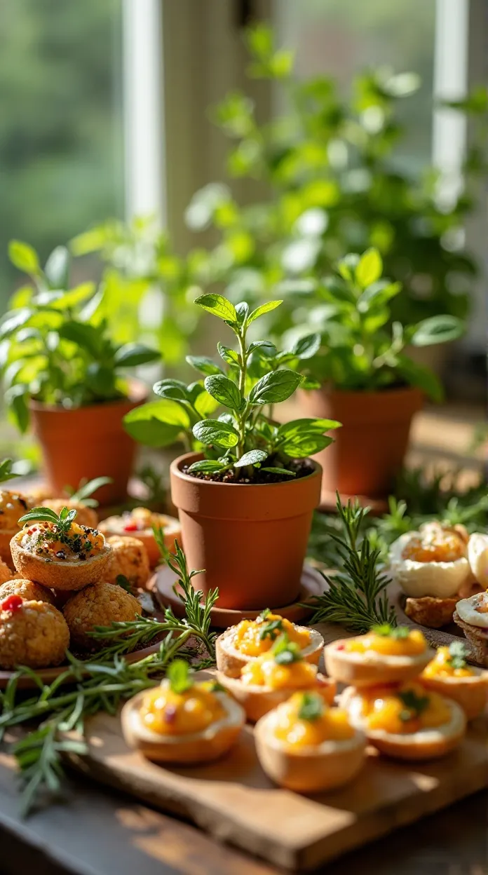 Fresh Herb Garden Display