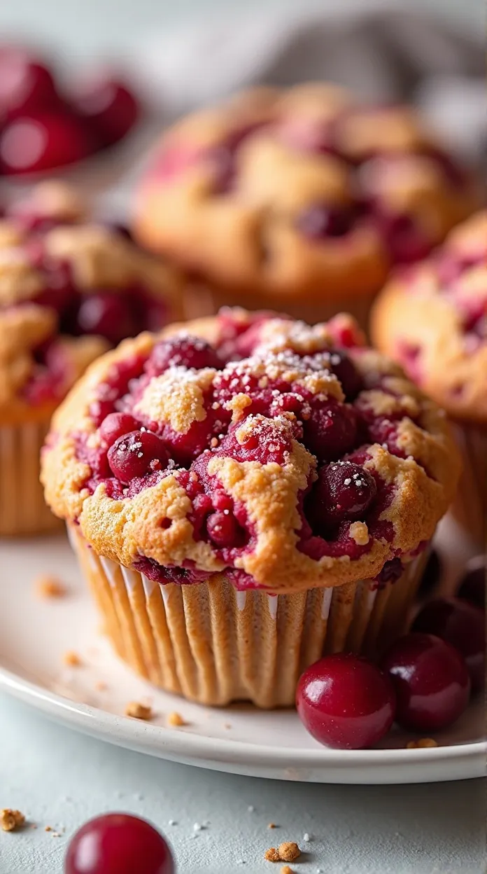 Tangy Sour Cherry Muffins