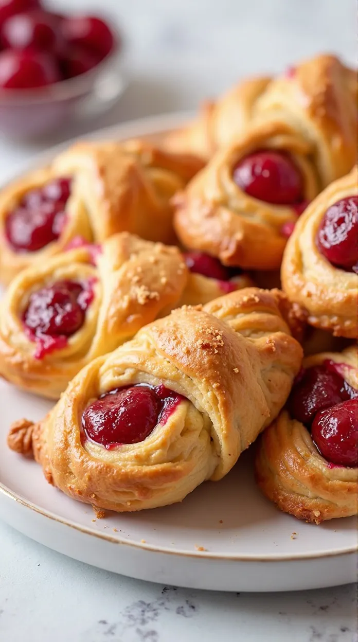 cherry cheesecake crescent rolls