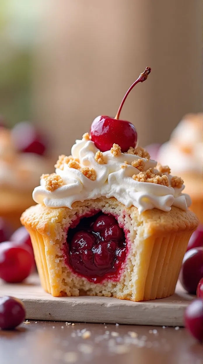 cherry pie cupcake