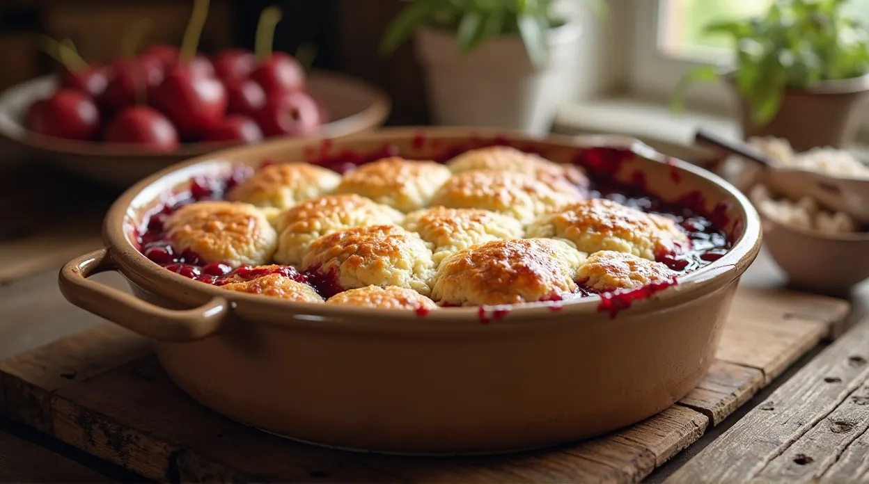 classic cherry cobbler