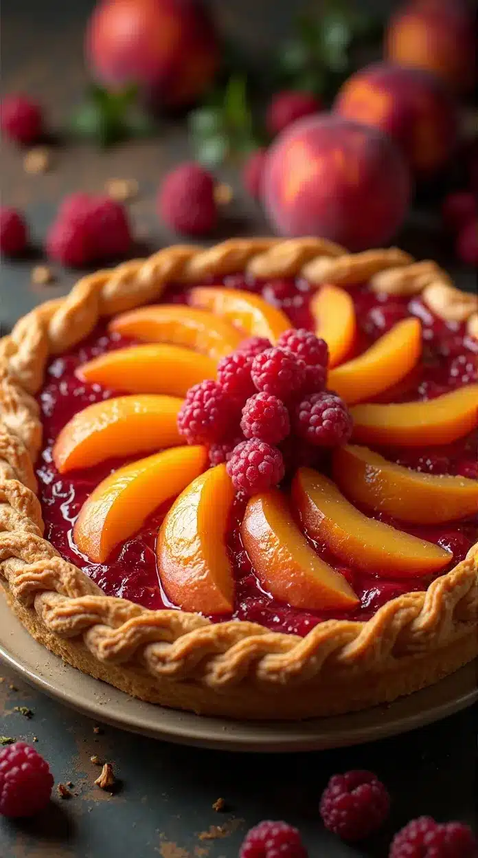 peach raspberry pie