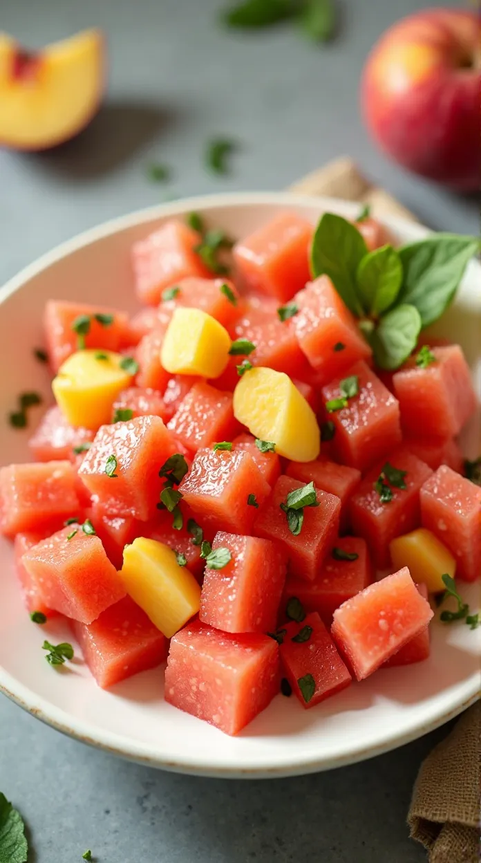watermelon peach fruit