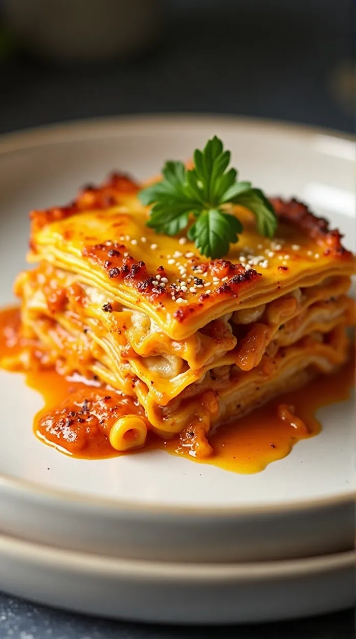 Chicken Tikka Masala Dumpling Lasagna