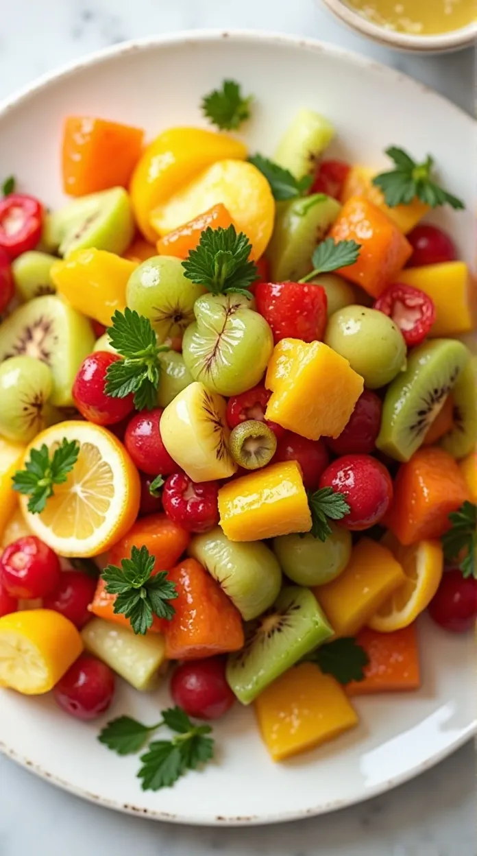 Fruit Salad with Honey Lime Dressing