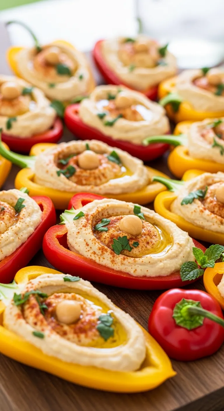 Hummus-Stuffed Mini Peppers