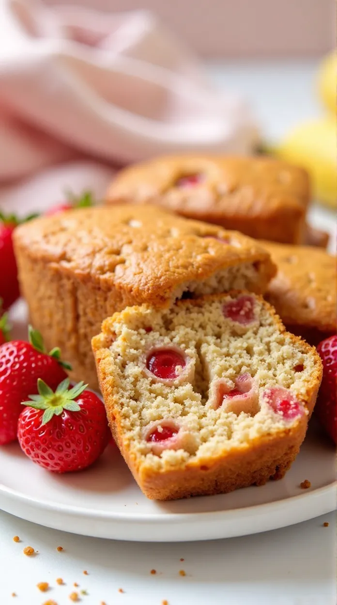 Mini Strawberry Banana Bread Loaves