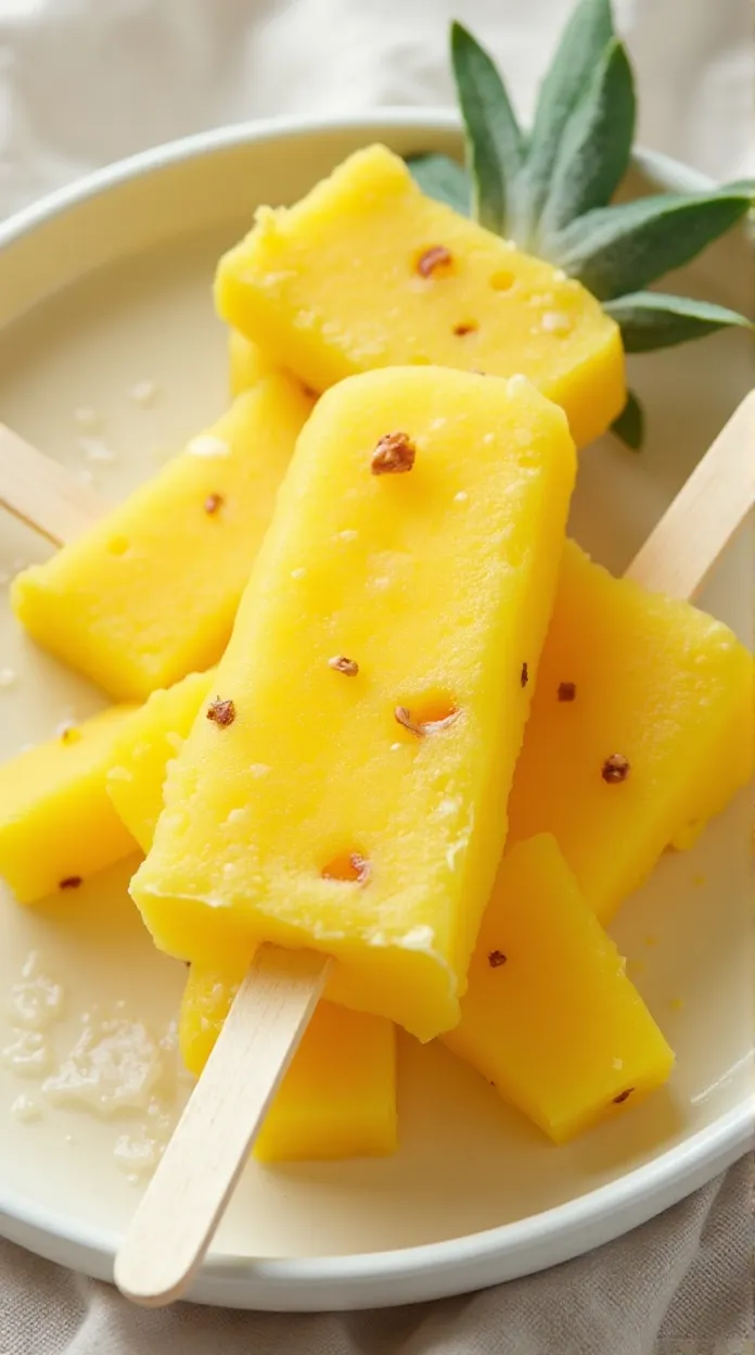 Pineapple Tajín Popsicles