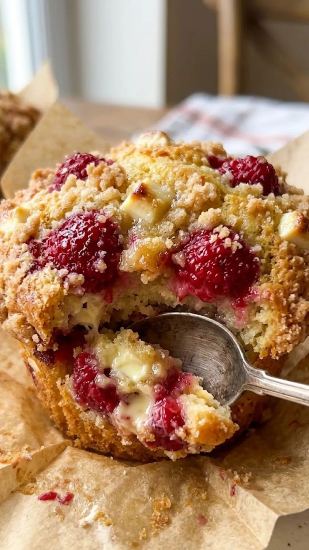 Raspberry and Crumbly White Chocolate