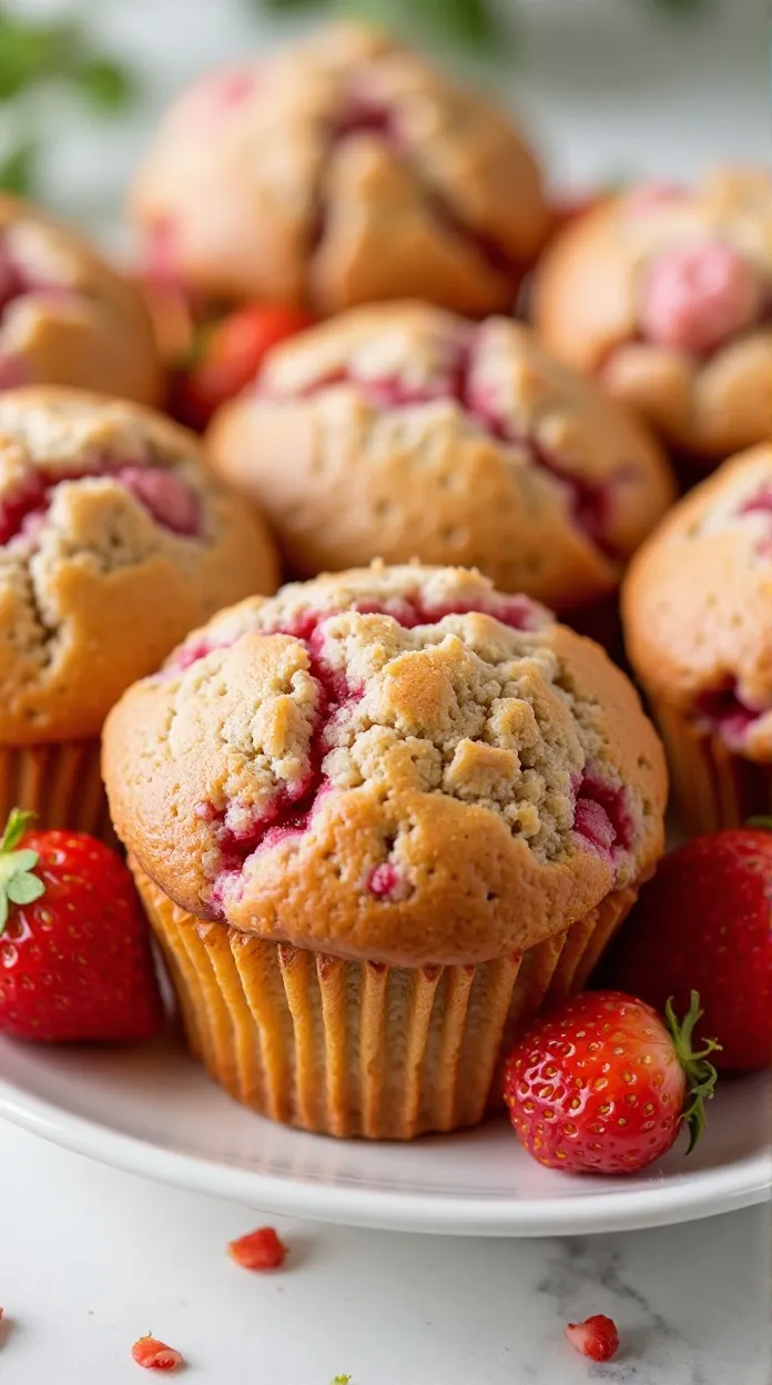 Strawberry Banana Bread Muffins