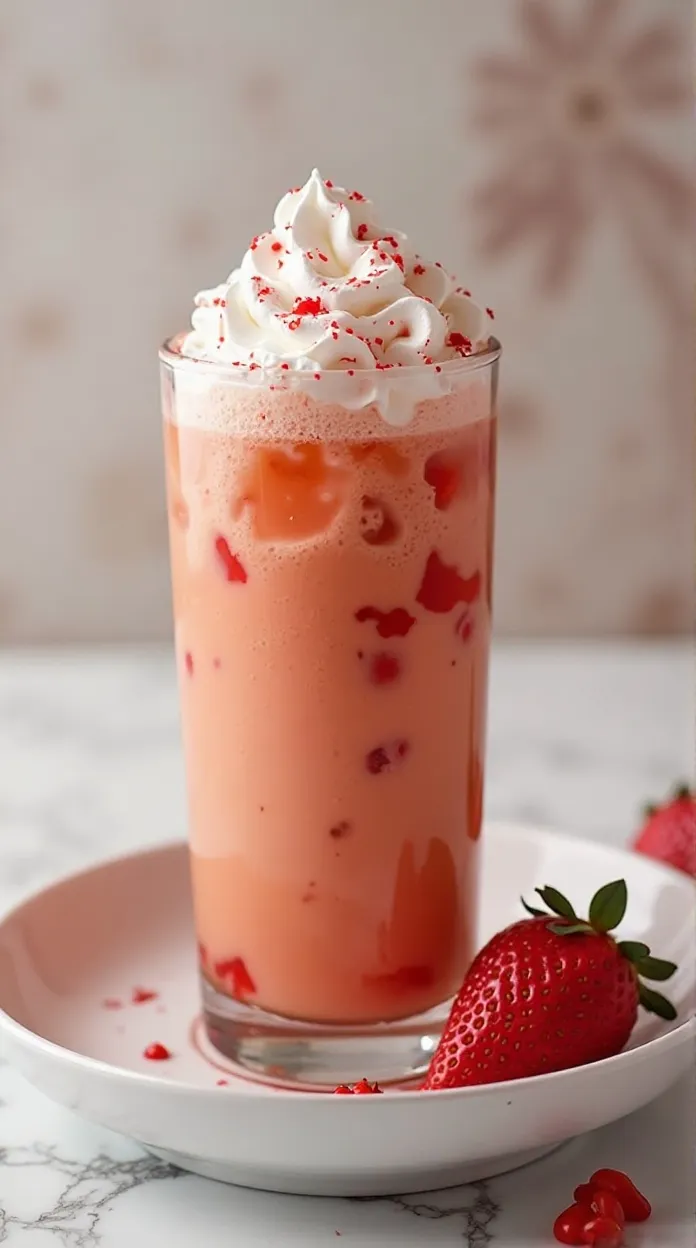 Strawberry Cold Foam Iced Chai Latte