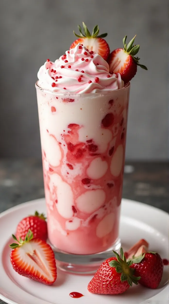 Strawberry Cold Foam Iced White Mocha