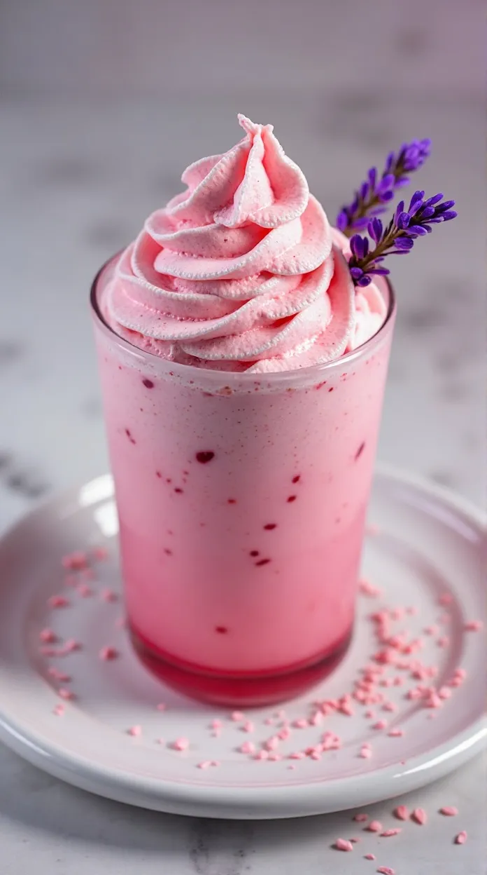 Strawberry Cold Foam Lavender Latte
