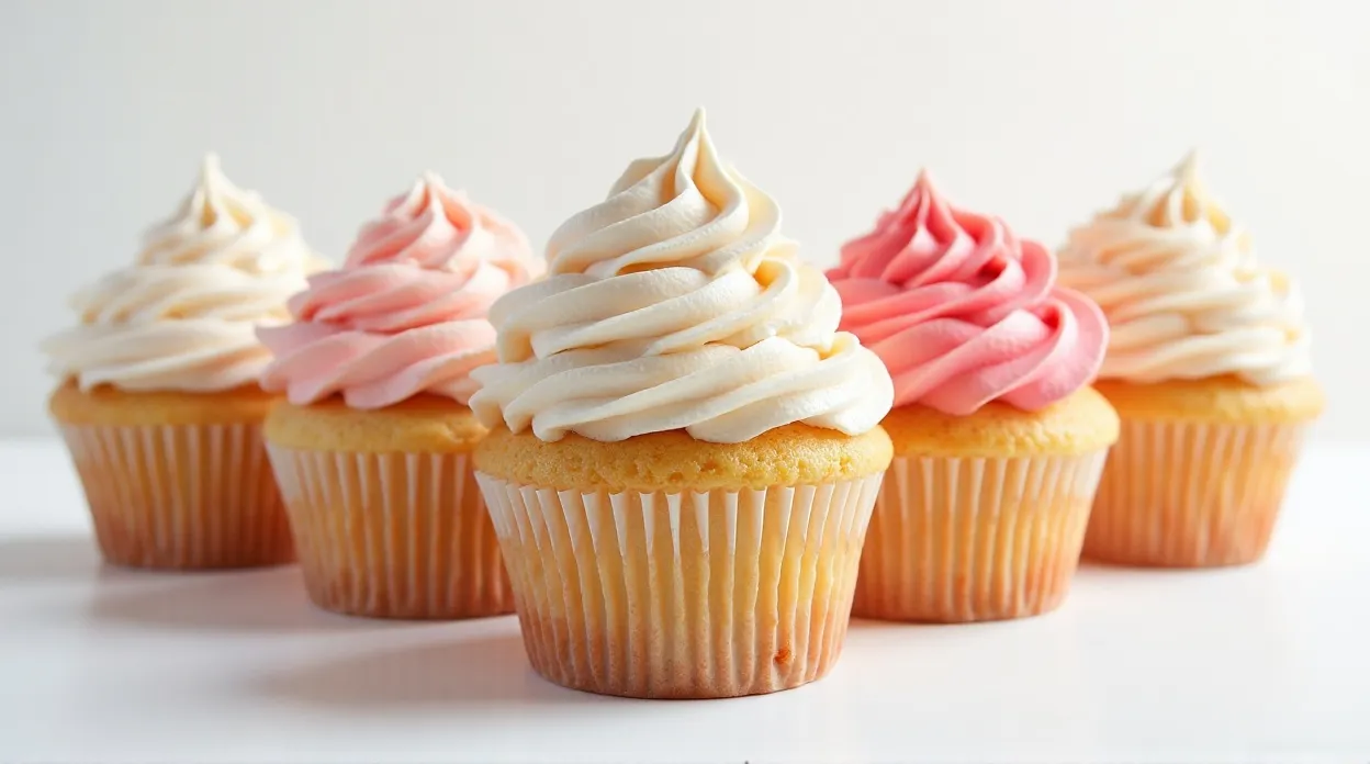 Vanilla Cupcakes with Buttercream Frosting