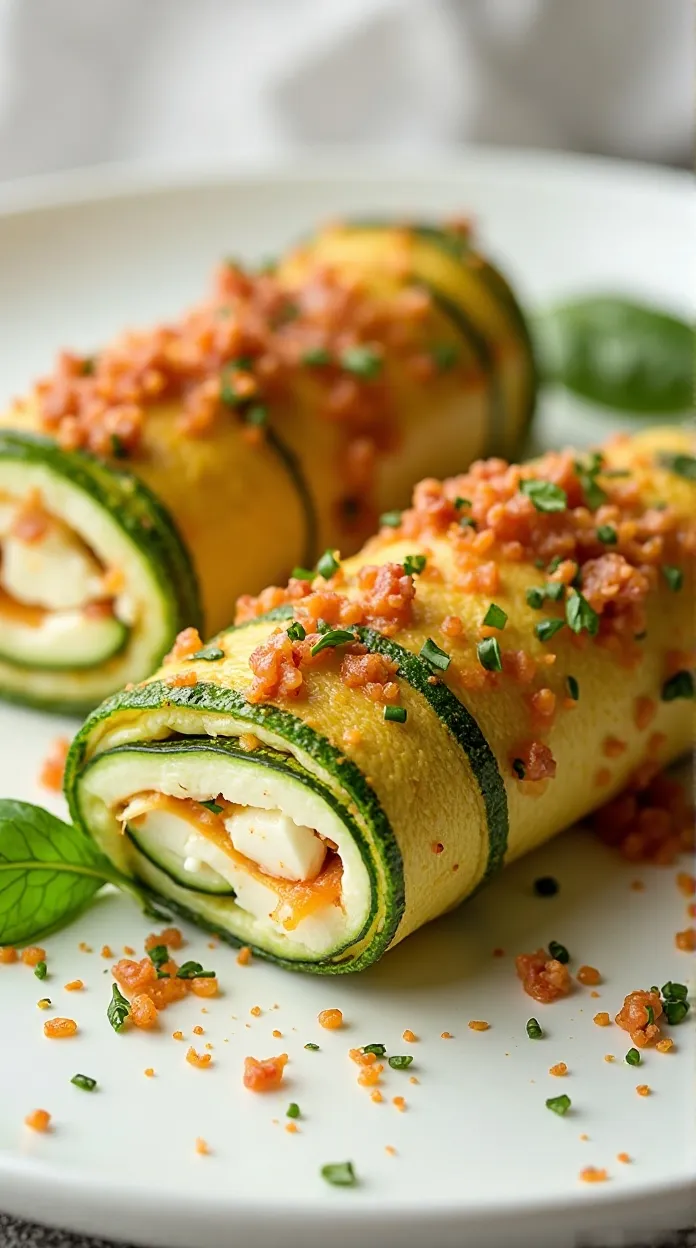 Zucchini Roll-Ups with Ricotta and Herbs