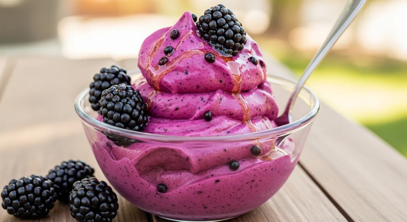 Blackberry Greek Frozen Yogurt