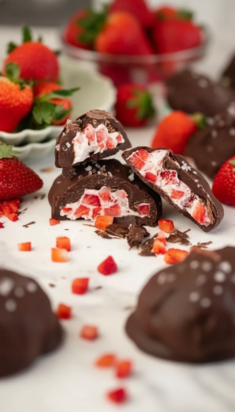 Easy Frozen Strawberry Yogurt Clusters
