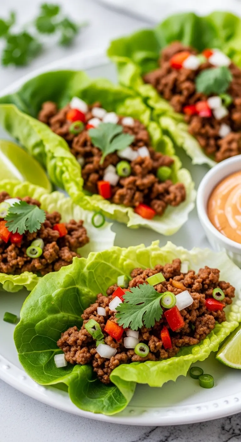 Easy Keto Ground Beef Lettuce Wraps