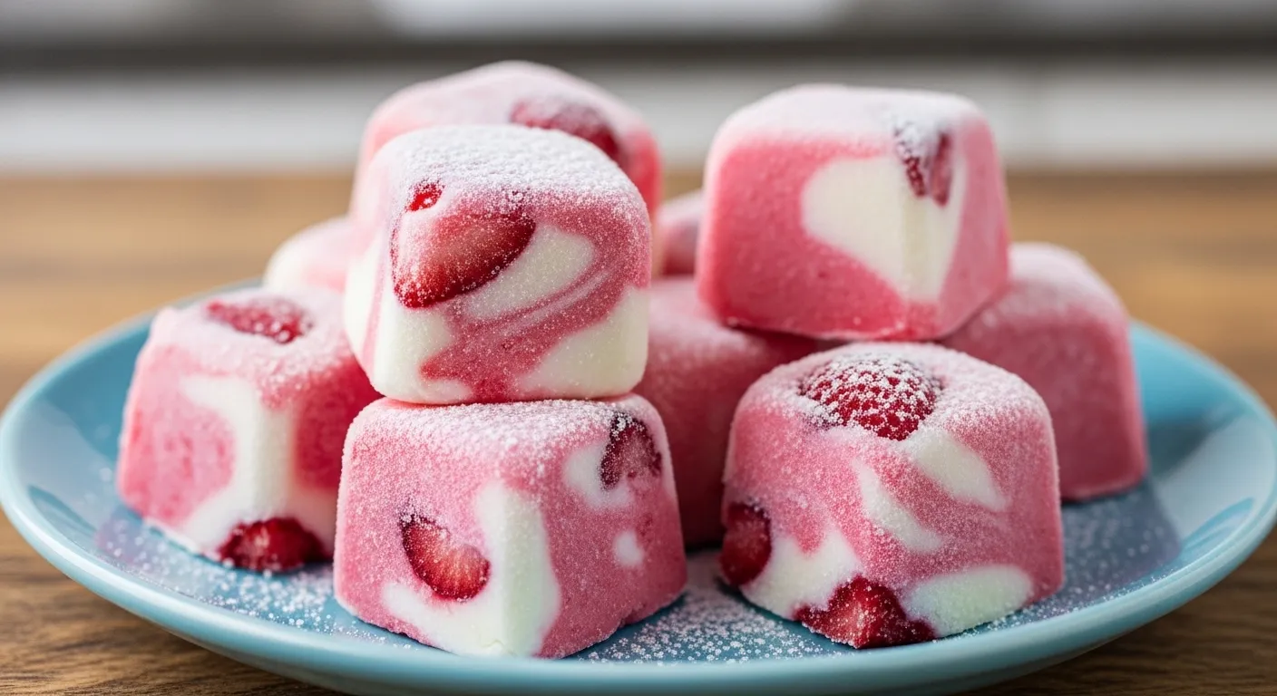 Frozen Strawberry Yogurt Bites