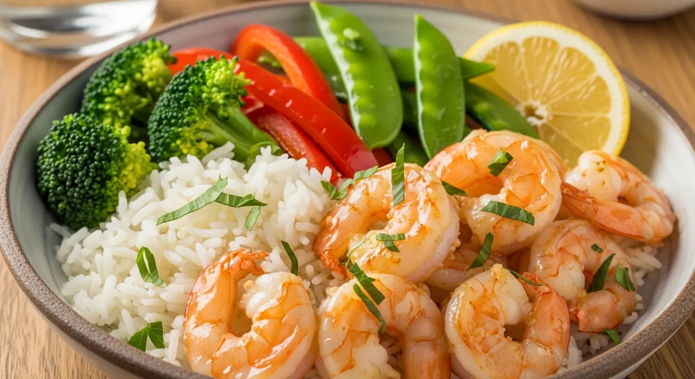 Garlic Shrimp Bowl with Rice