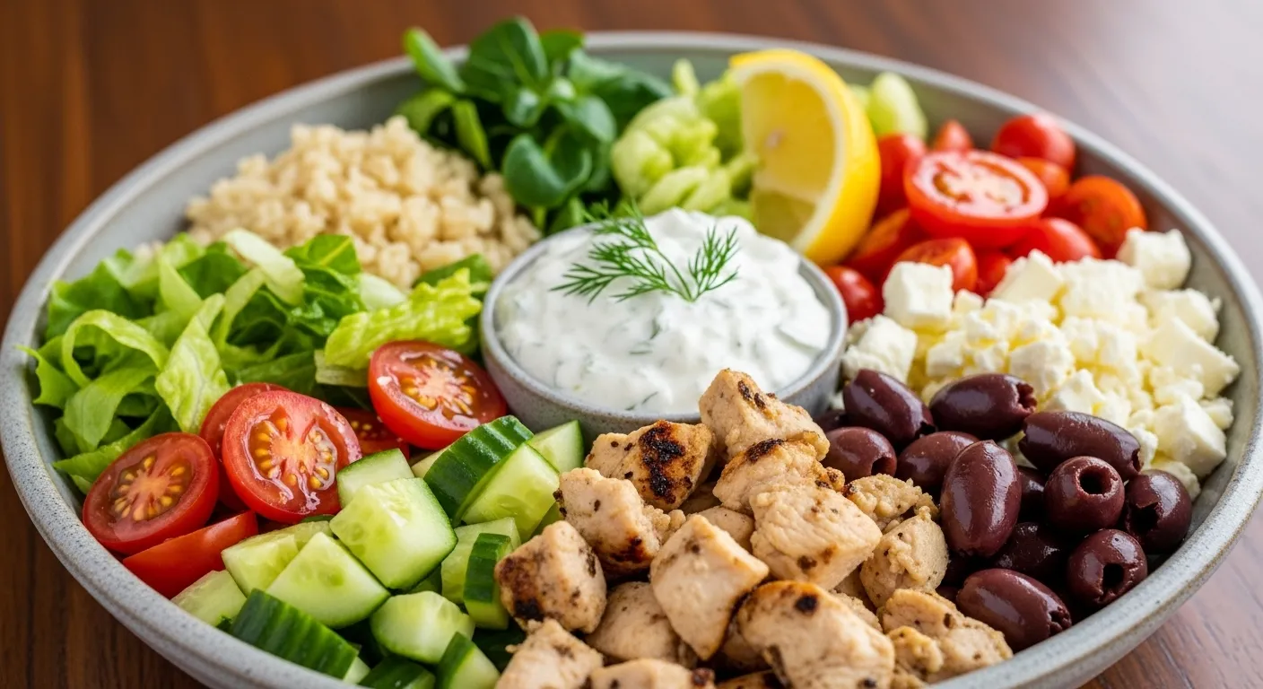 Greek Chicken Bowl with Tzatziki