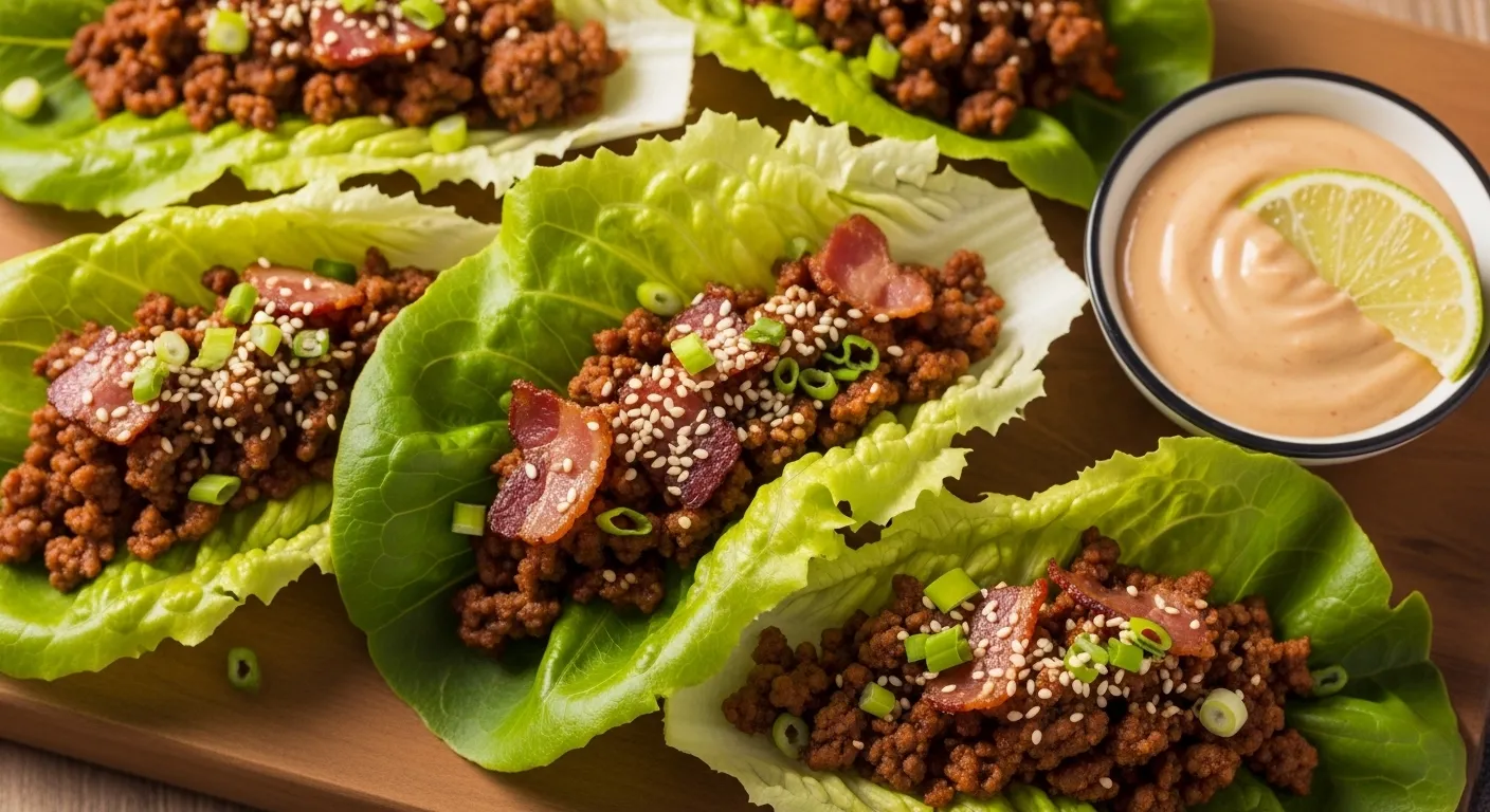 Ground Beef Lettuce Wraps
