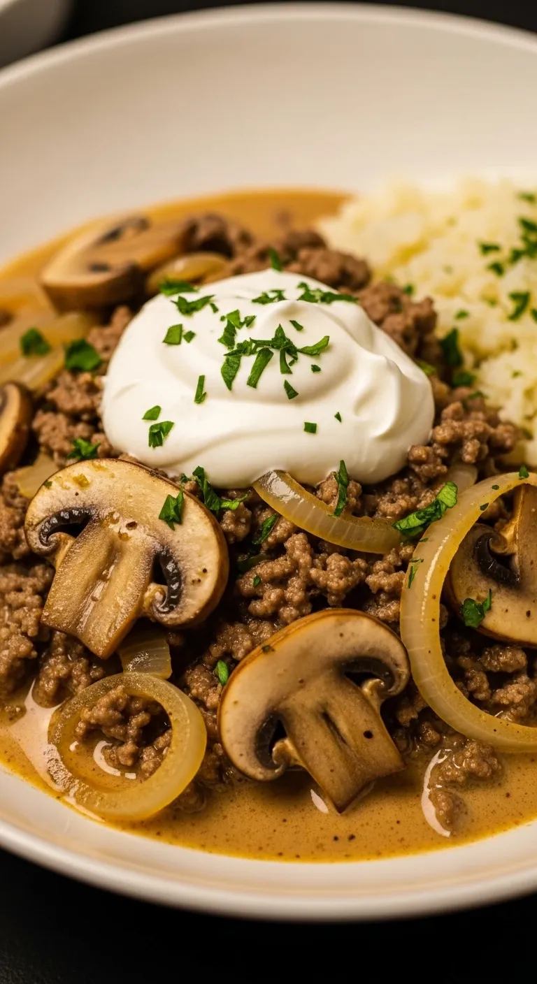 Ground Beef Stroganoff