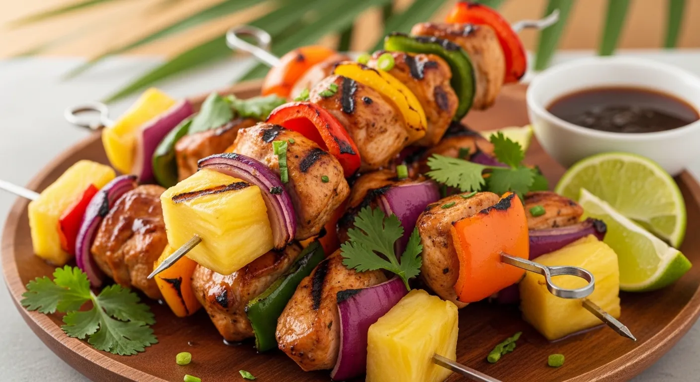 Hawaiian Chicken Kabobs with Sweet Pineapple