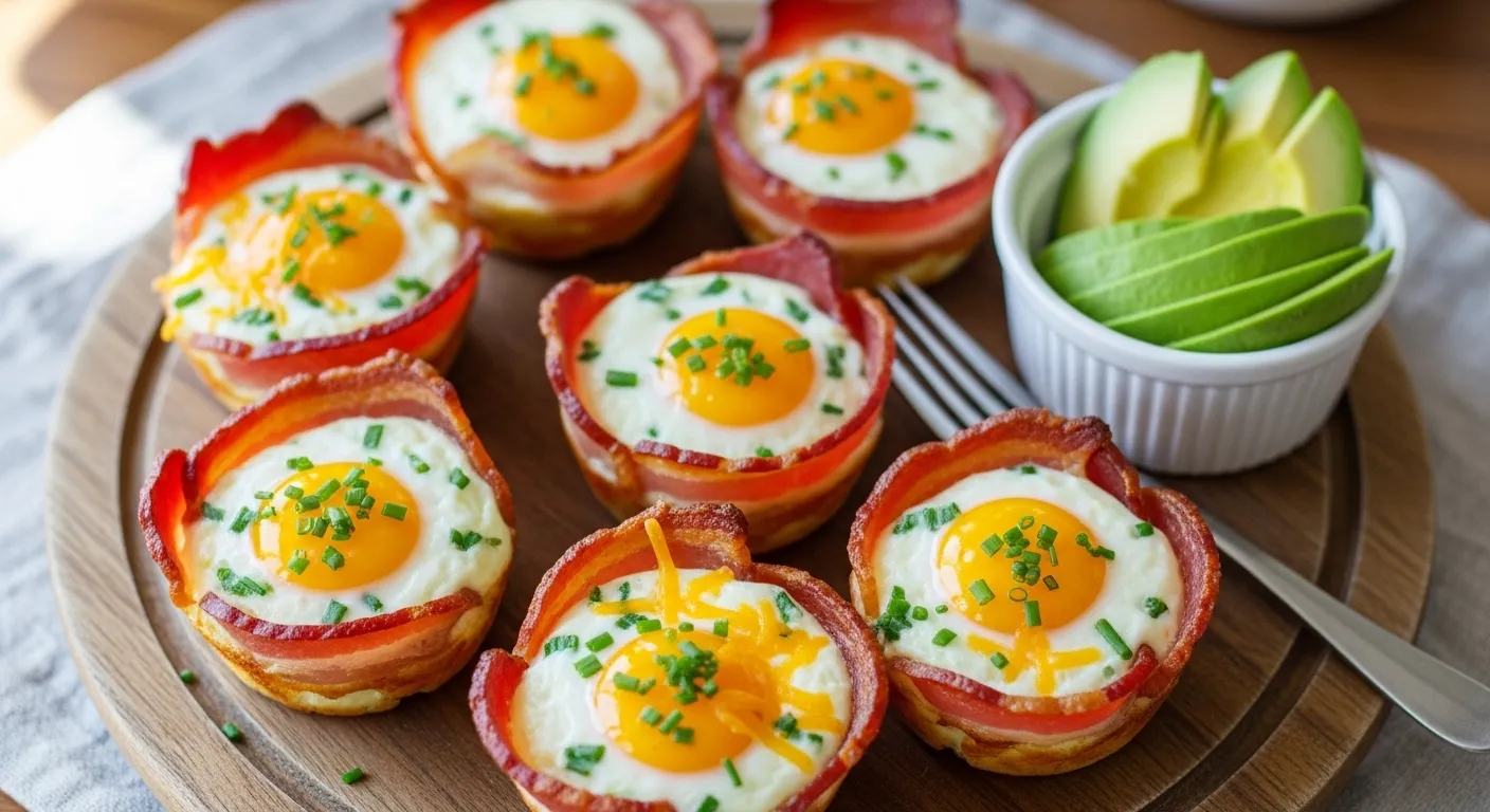 Keto Bacon and Egg Breakfast Cups