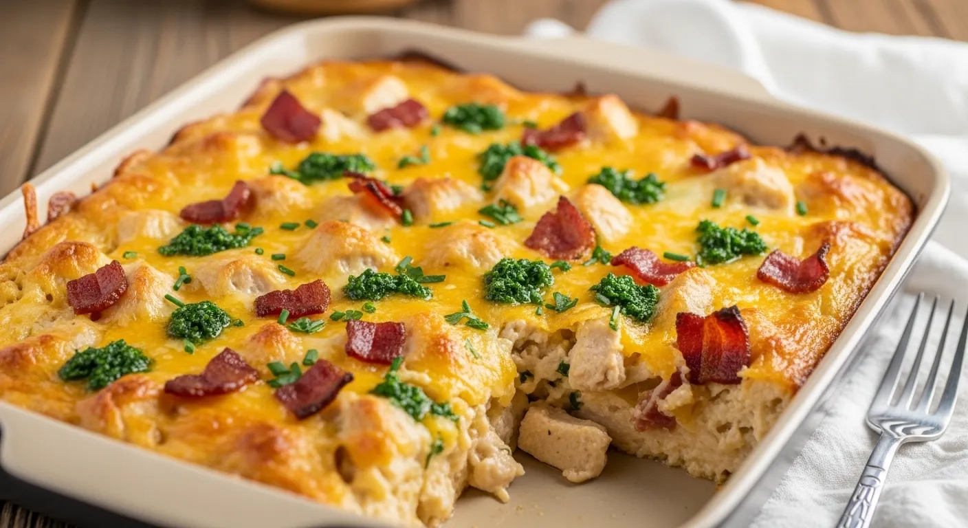 Keto Chicken Bacon Ranch Casserole