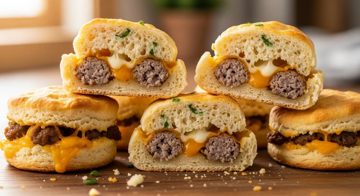 Keto Sausage & Cheese Biscuits