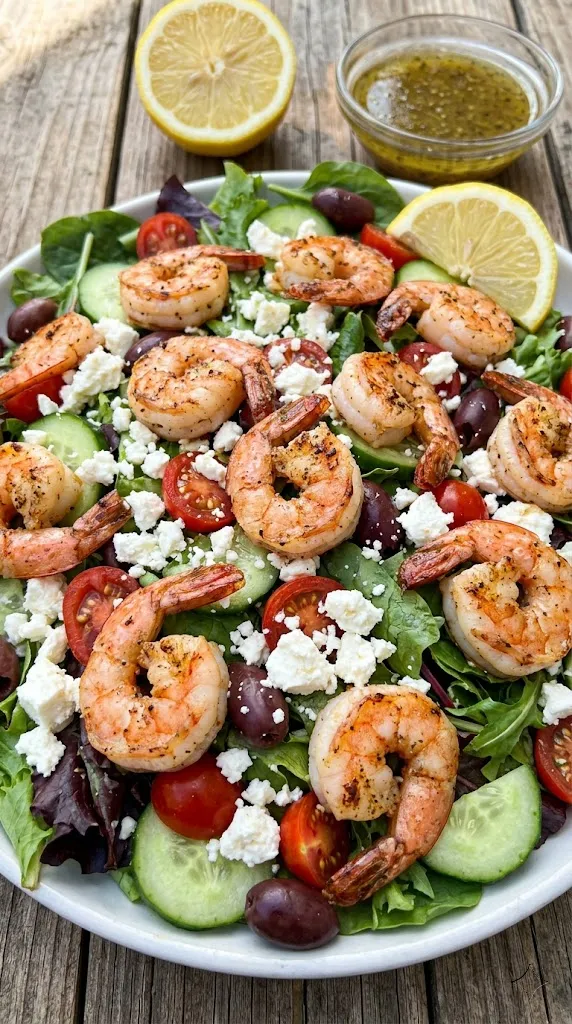Mediterranean Shrimp Salad with Feta