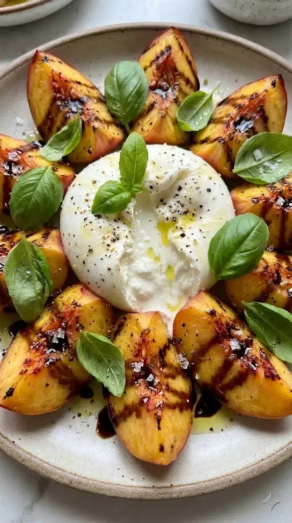 Peach & Burrata Bomb