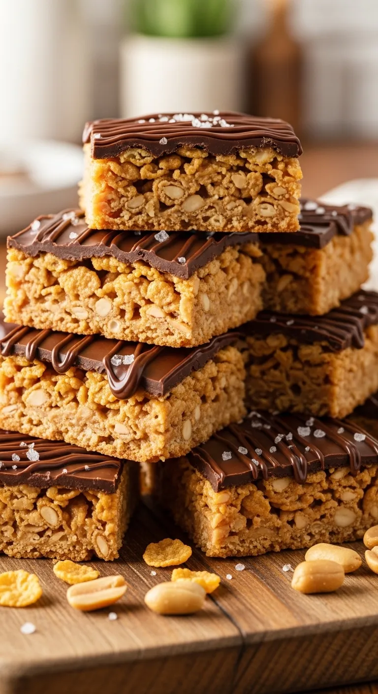 Peanut Butter Cornflake Bars