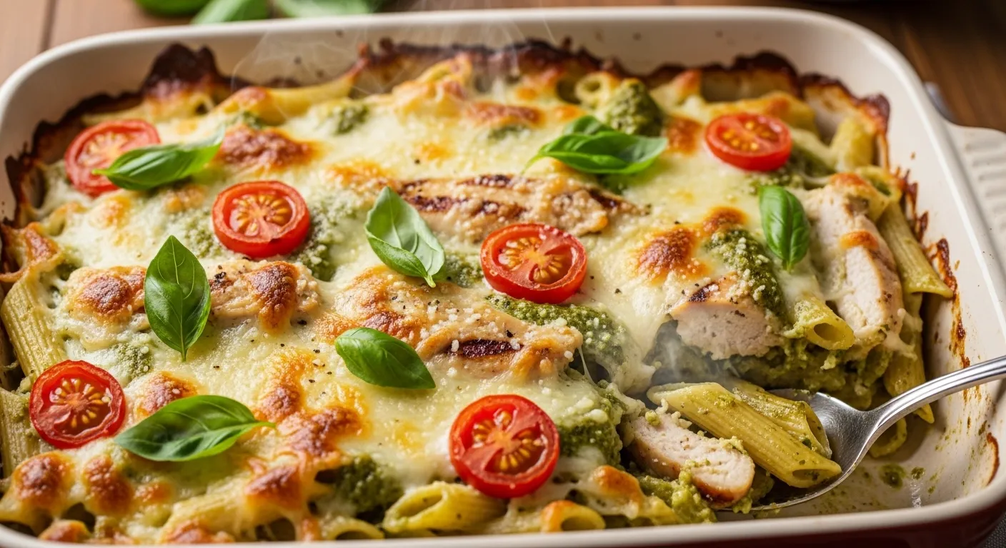 Pesto Chicken Pasta Bake