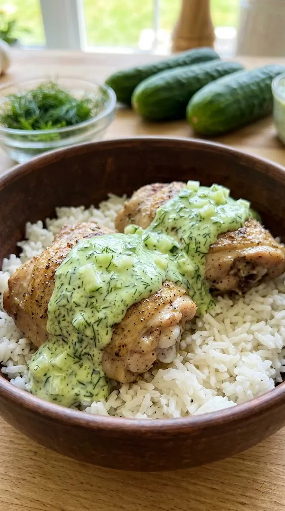 Pot Cool Cucumber Chicken Thighs