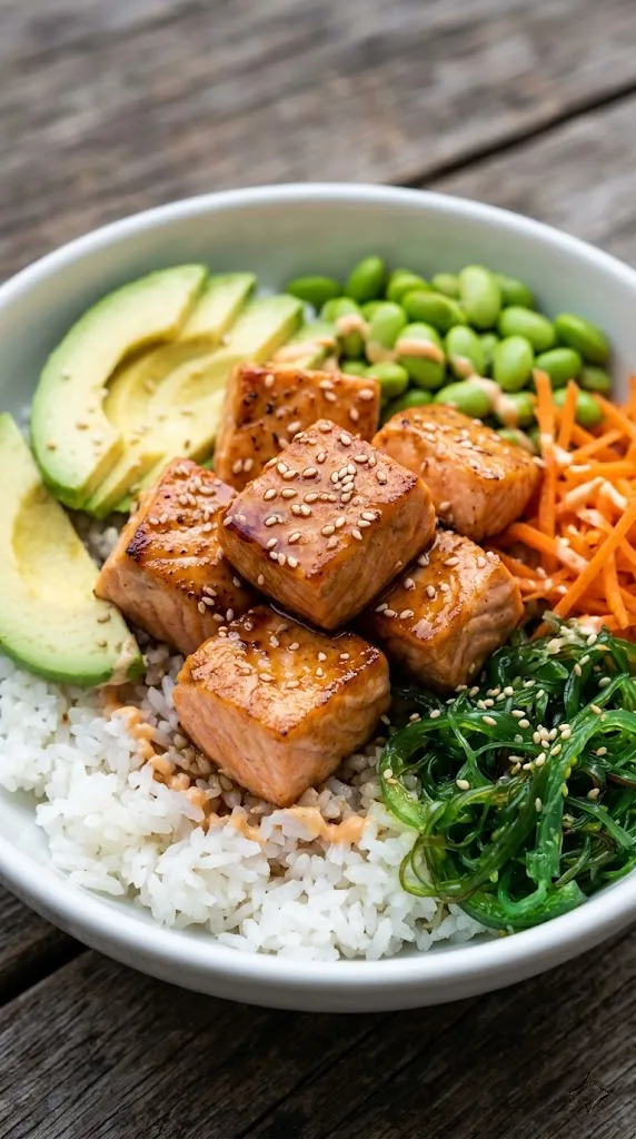 Salmon Avocado Poké Bowls