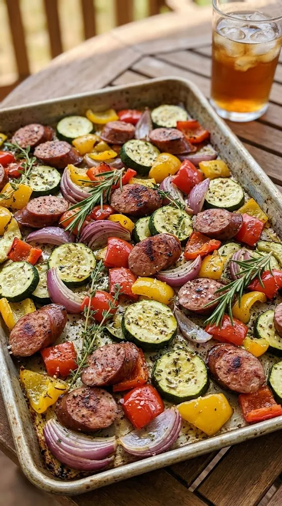 Sheet Pan Lemon-Herb Sausage