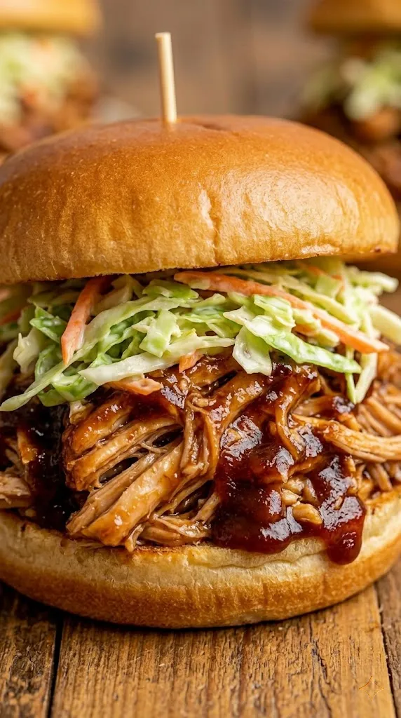 Slow Cooker BBQ Chicken Pulled Pork