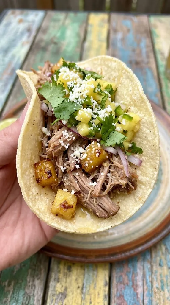 Spicy Pineapple Pulled Pork Tacos